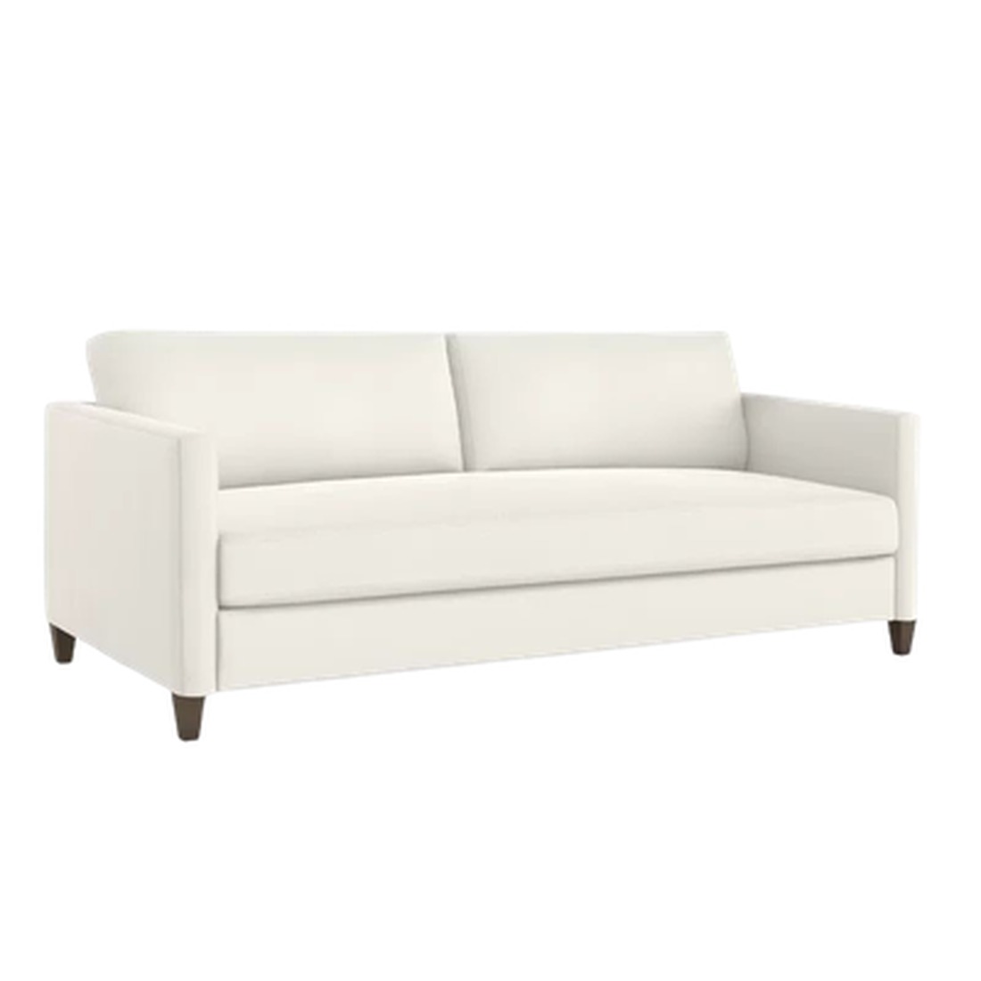 Leather couch with chaise in tan