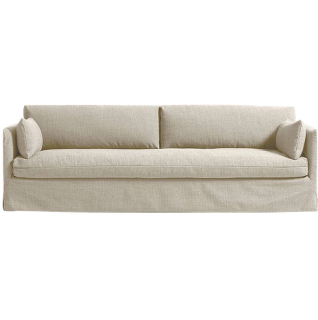 Nola couch with curved arms in grey