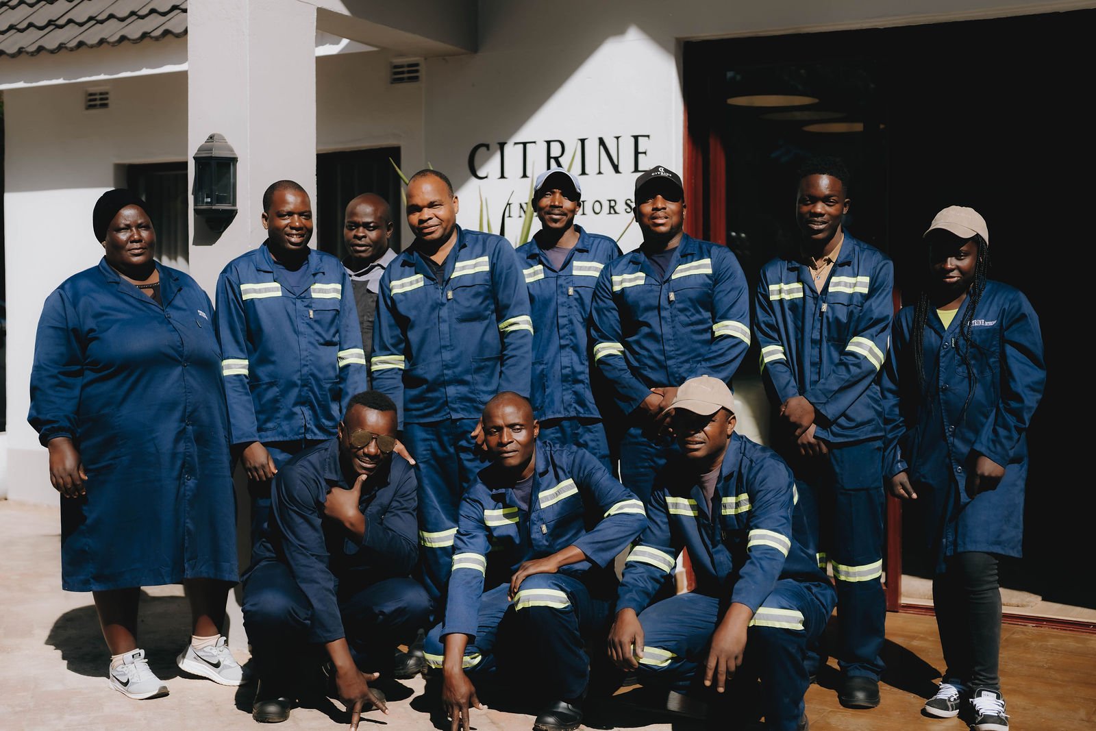 The Citrine Interiors manufacturing and installation team at the studio
