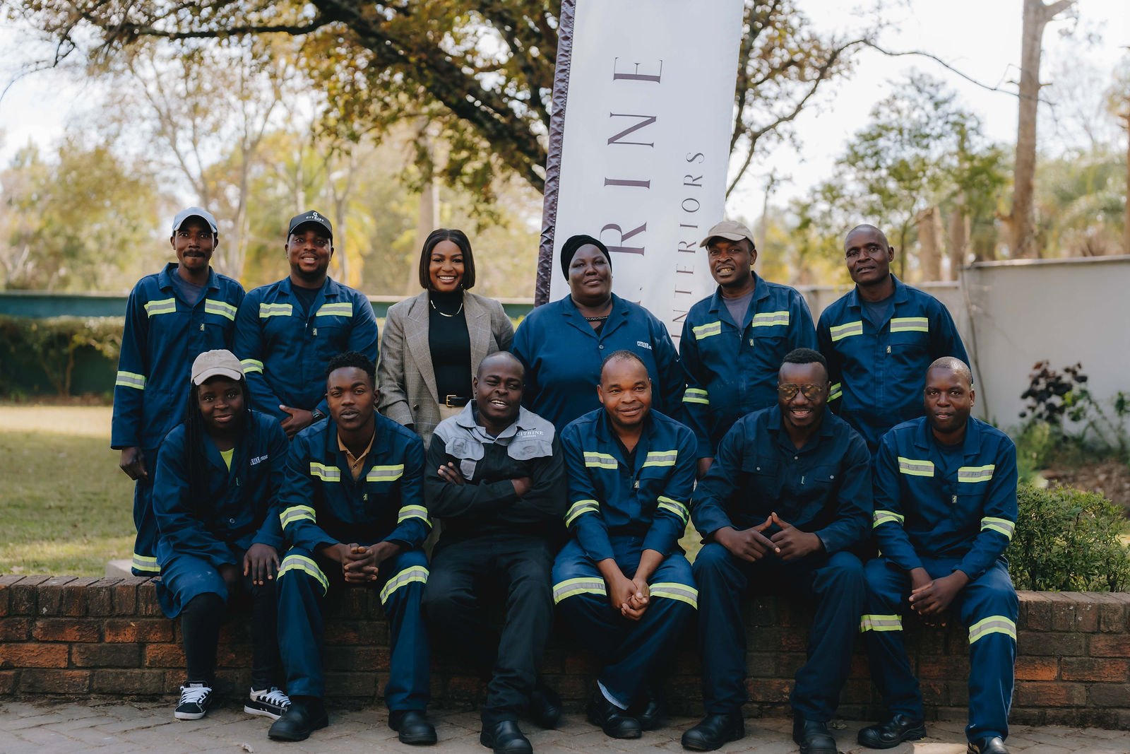 The Citrine Interiors manufacturing and installation team at the Harare studio